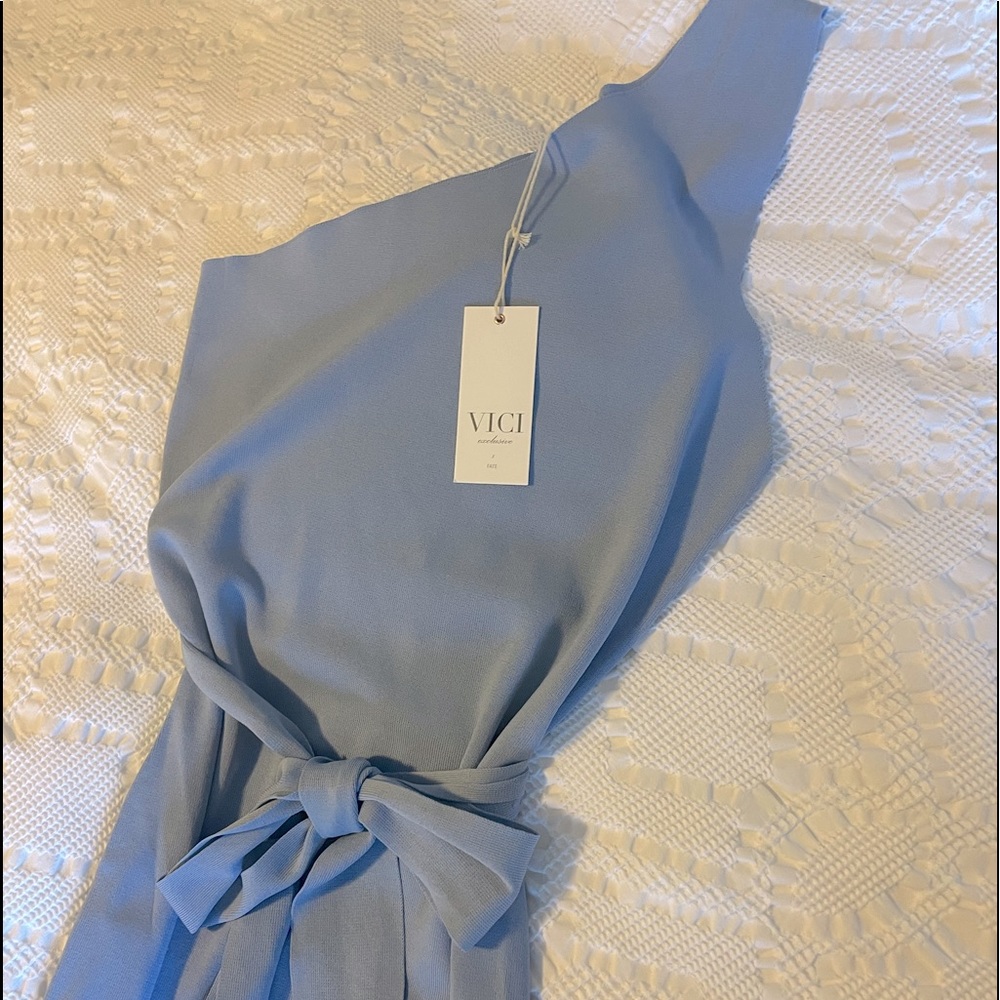 VICI exclusive one shoulder midi body con
